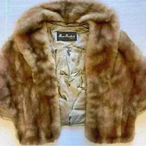 Genuine Maas Brothers Mink Caplet in Champagne